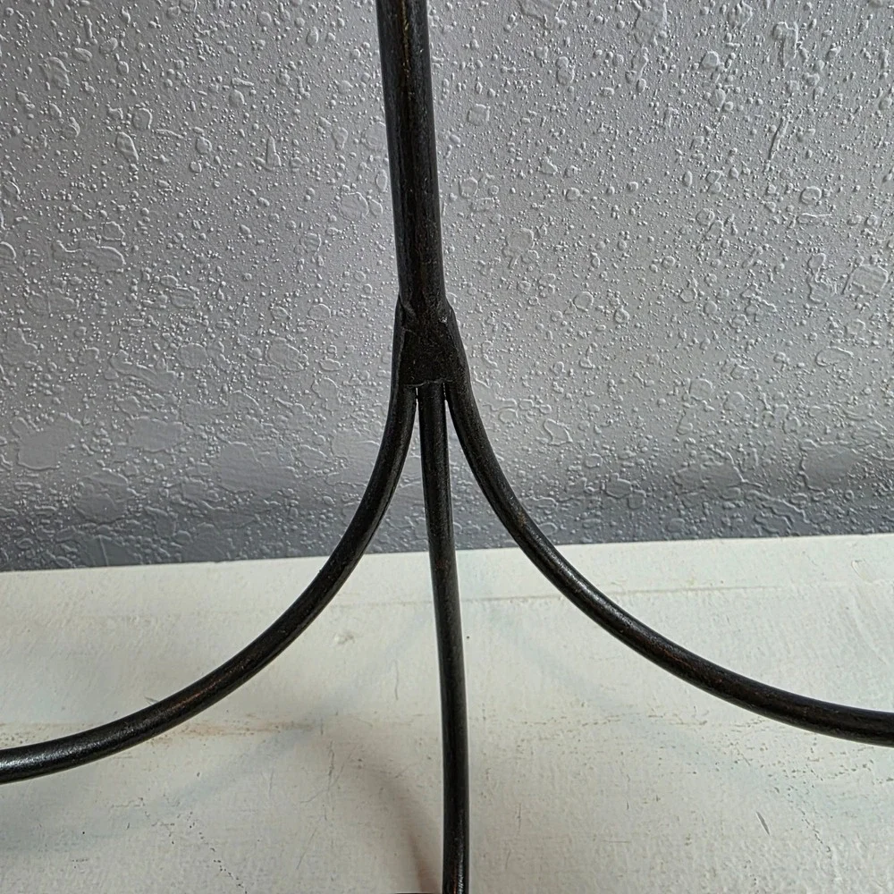 Black Wrought Iron 3 Light Heart Candelabra Taper Candle Holder Rustic Farmhouse